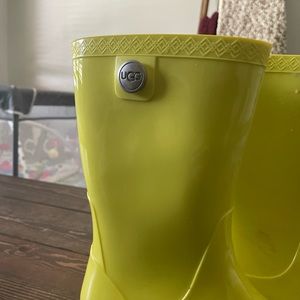 Yellow ugh rainboots